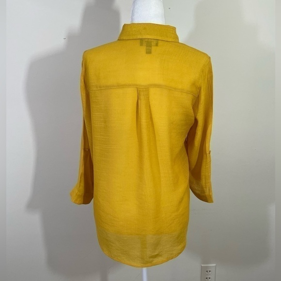 By & By sz sm shirt golden looks liken a textured linen without the wrinkles - Picture 7 of 12